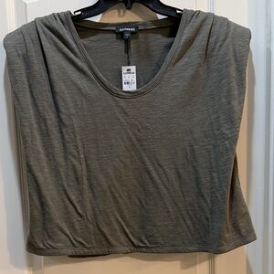 Express NWT Olive Green Tank Top - Women's Sleeveless Tee Shirt XL